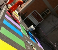 Strice pedonali arcobaleno